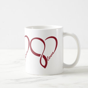Red Kärlek Hearts Mugg