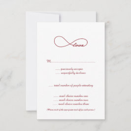 Red Kärlek Infinity Bröllop OSA Card