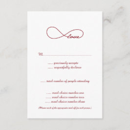 Red Kärlek Infinity Bröllop OSA Card Kort