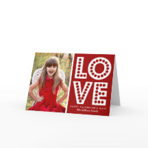 Red Kärlek Marquee Valentine Day Card