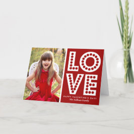 Red Kärlek Marquee Valentine Day Card Helgkort