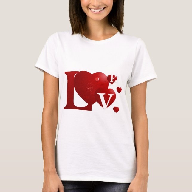 Red KÄRLEK T Shirt (Framsida)