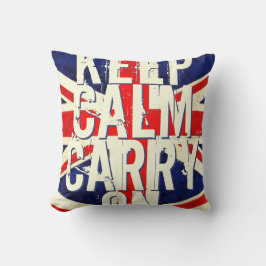 Red KEEP CALM OCH Carry ON UK Pillow Kudde