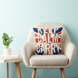 Red KEEP CALM OCH Carry ON UK Pillow Kudde