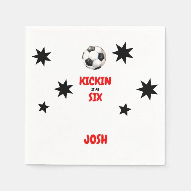 Red Kickin it vid Födelsedagsfesten Sex Ocer 6e Pappersservett (Framsidan)