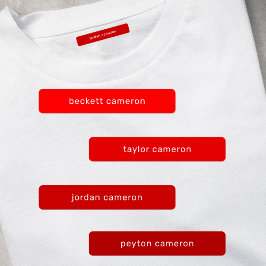 Red Kids Namn Järn på kläder Klistermärke