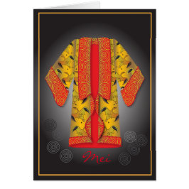 Red Kimono Card Hälsningskort