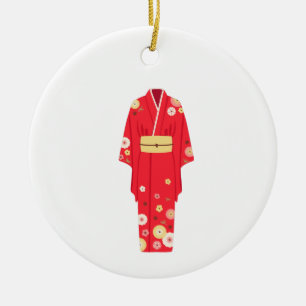 Red Kimono Julgransprydnad Keramik