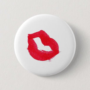Red Kiss Pin Knapp