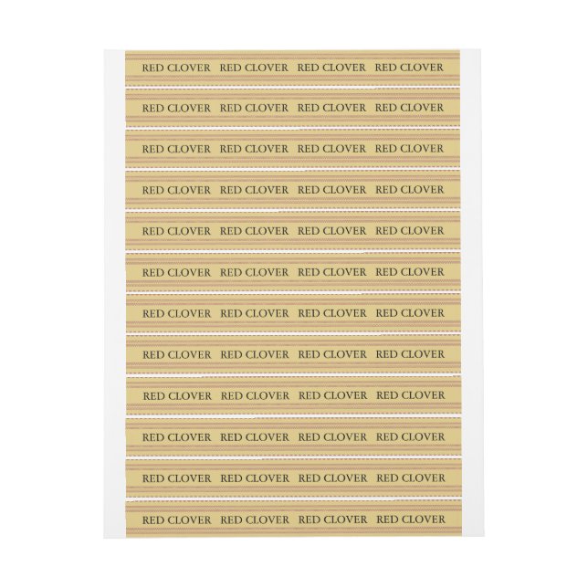 Red Klöver Honung Tamper-Proof Lid-etiketter Etikettband (Ark)