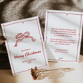 Red Knot Modern jul Julkort