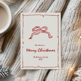Red Knot Modern jul Julkort