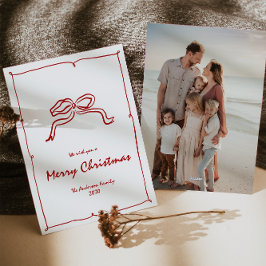 Red Knot Modern jul Julkort