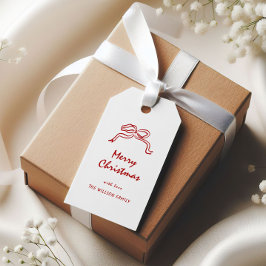 Red Knot Modern jul Presentetikett