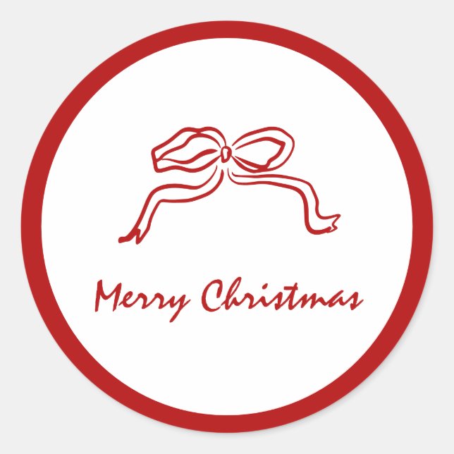 Red Knot Modern jul Runt Klistermärke (Framsida)