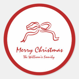 Red Knot Modern jul Runt Klistermärke