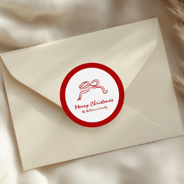 Red Knot Modern jul Runt Klistermärke