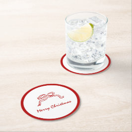 Red Knot Modern jul Underlägg Papper Rund