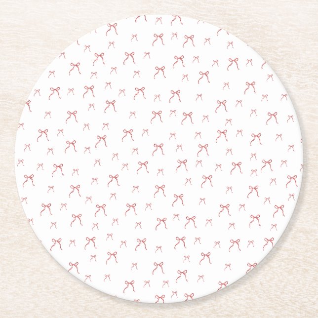 Red Knot Modern jul Underlägg Papper Rund (Framsidan)