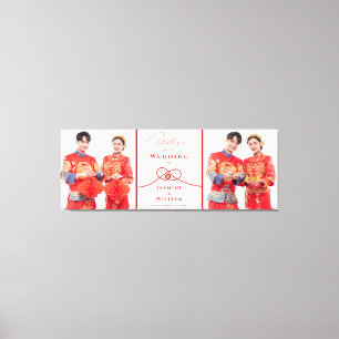 Red Knot Union Dubbla Happity China Bröllop Canvastryck