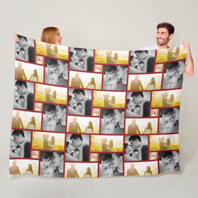 Red Knot Union Dubbla Happity China Bröllop Fleecefilt (På plats)