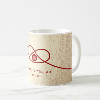 Red Knot Union Dubbla Happity China Bröllop Kaffemugg