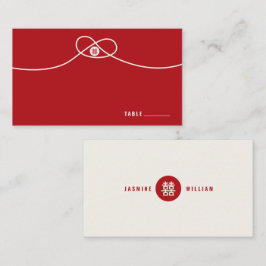 Red Knot Union Dubbla Happity China Bröllop Placeringskort