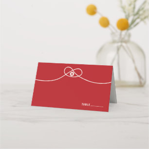 Red Knot Union Dubbla Happity China Bröllop Placeringskort
