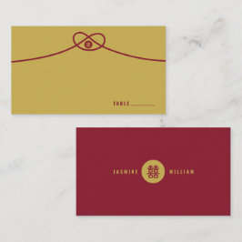 Red Knot Union Dubbla Happity China Bröllop Placeringskort