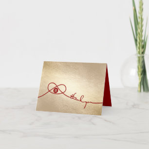 Red Knot Union Dubbla Happity China Bröllop Tack Kort