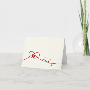 Red Knot Union Dubbla Happity China Bröllop Tack Kort