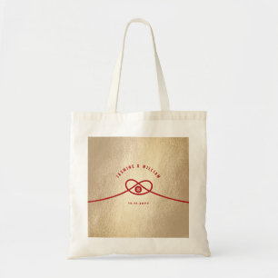 Red Knot Union Dubbla Happity China Bröllop Tygkasse