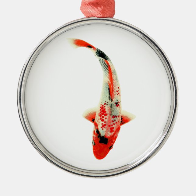 Red Koi Fish Julgransprydnad Metall (Framsidan)