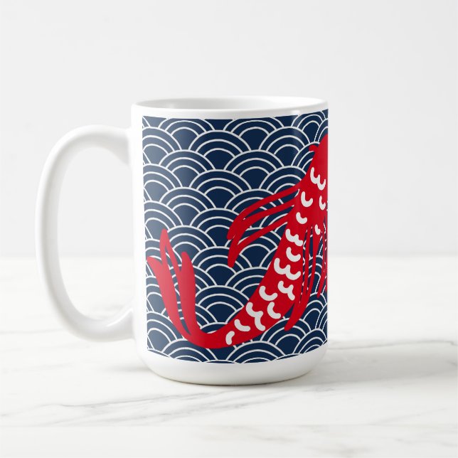 Red Koi Fish Kaffemugg (Vänster)