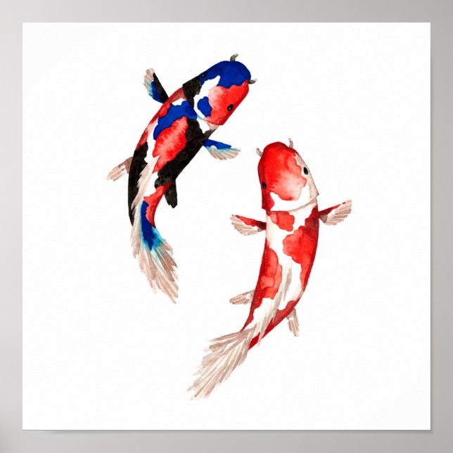 Red Koi Fish Poster (Framsidan)
