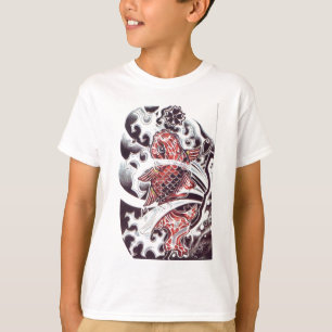 Red Koi Tattoo Design Tee Shirt