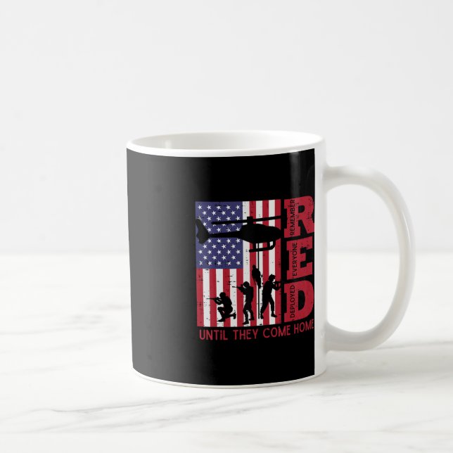 RED Kom ihåg alla distribuerade Flagga Helicopter  Kaffemugg (Höger)
