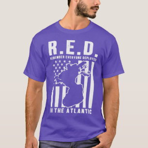 RED Kom ihåg alla som är utplacerade i Atlanten Oc T Shirt