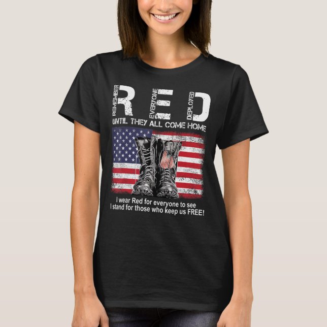 RED kommer ihåg att alla är utplacerade tills de a T Shirt (Framsida)