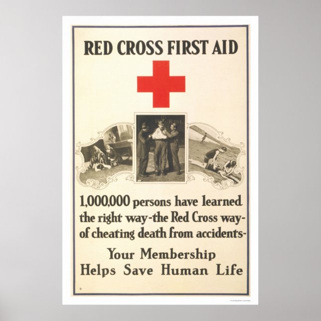 Red Kor First Aid Poster (Framsidan)