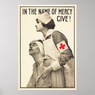 RED KOR i Namnen av Mercy Ge! Världskrig Poster