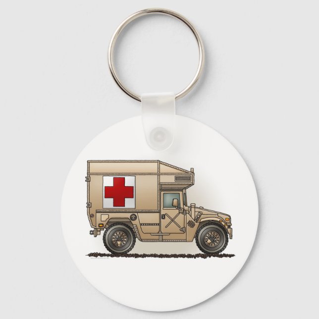 Red Kor militär Ambulance Keychain Nyckelring (Framsida)