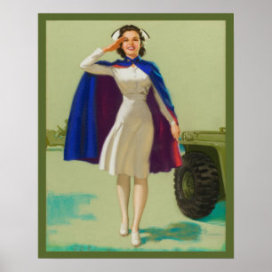 Red Kor Nurse Poster