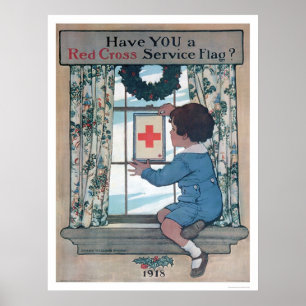 Red Kor Service Flagga (US00202B) Poster