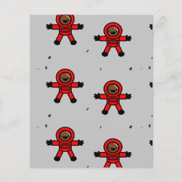 Red kostym astronauter på grått