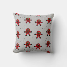 Red kostym astronauter på grått