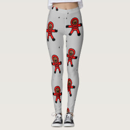 Red kostym astronauter på grått leggings