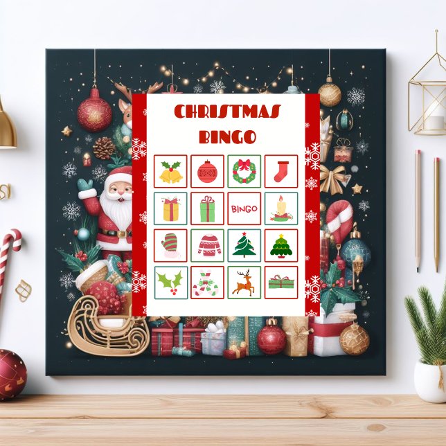 Red Kreativ jul Bingo Jigszawa Puzzle Pussel (Skapare uppladdad)