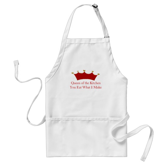 Red Krona Queen of the Kitchen Apron Förkläde (Framsidan)
