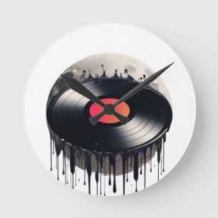 Red Labeled Vinyl Record upplöst på Måne Rund Klocka